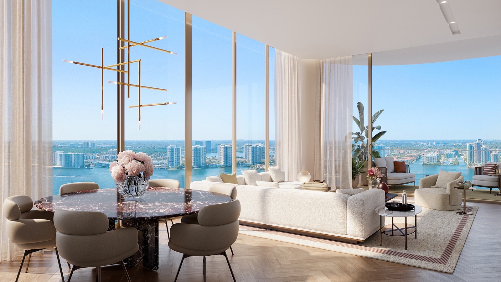 Dining room with ocean views