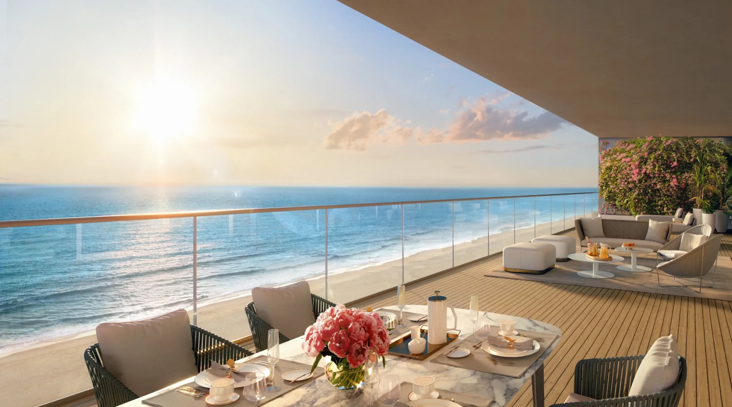 Terrace dining above the ocean